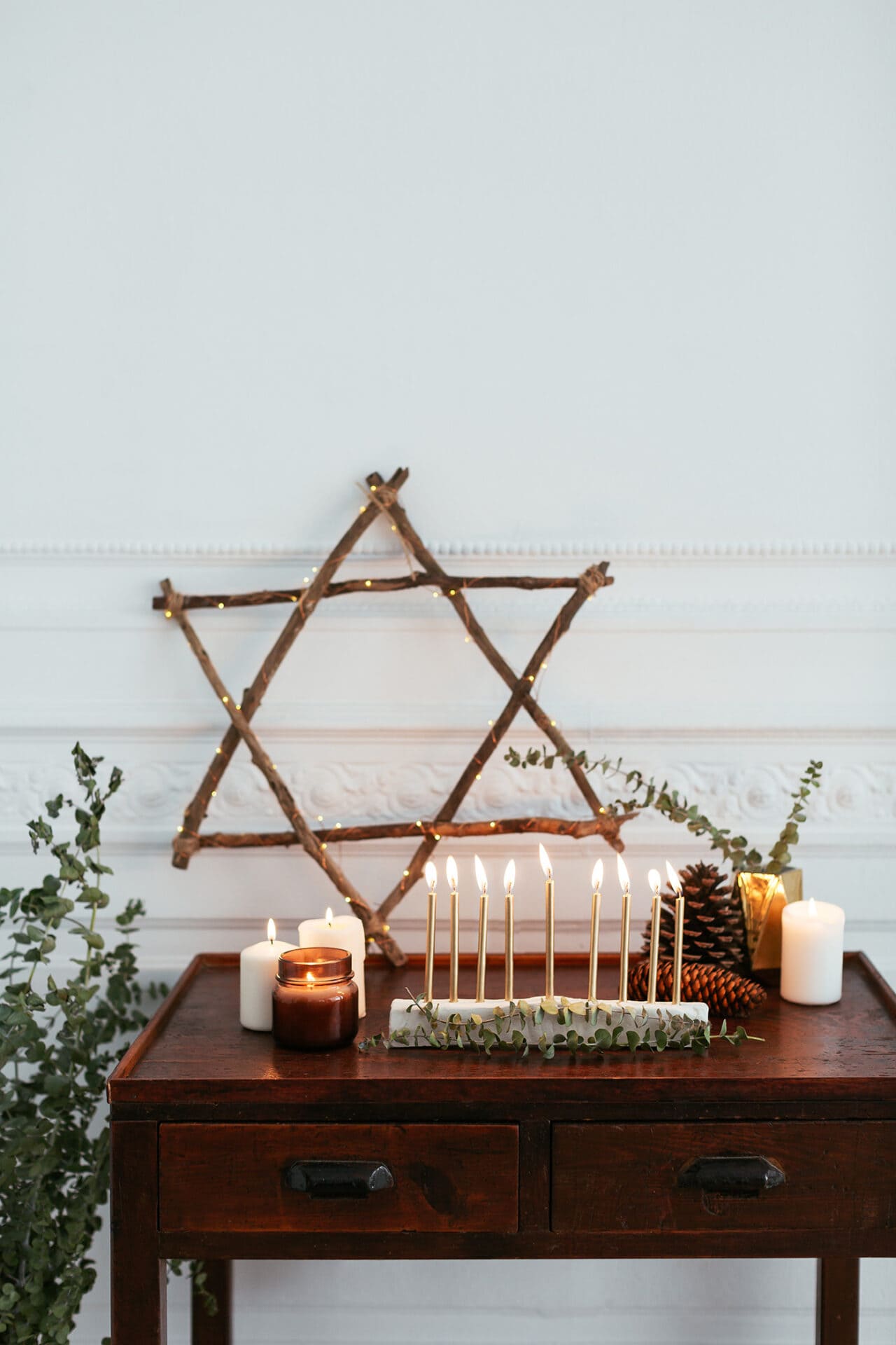 Hanukkah Menorah At Home