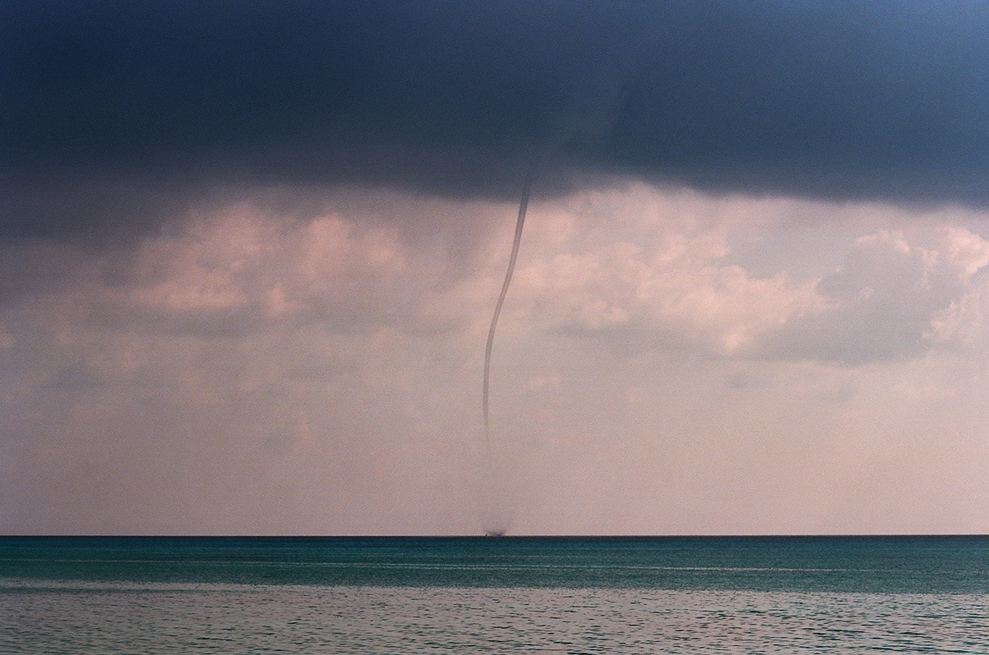 Tropical Nature: Waterspout In The Ocean Near Maldives