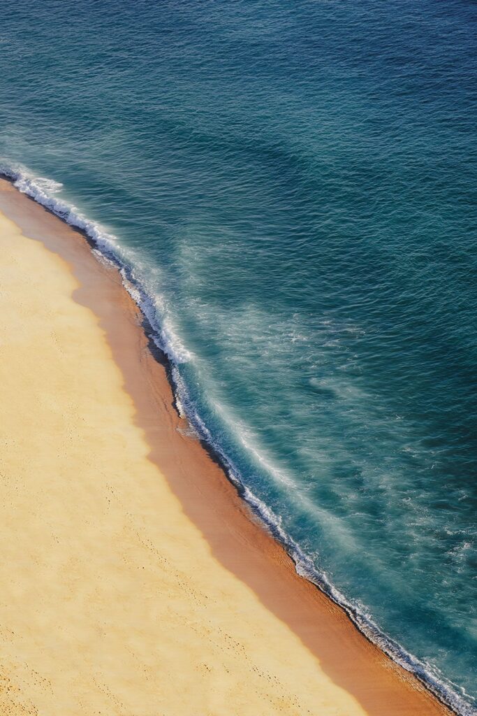 Aerial View Of Nazaré Beach, Portugal