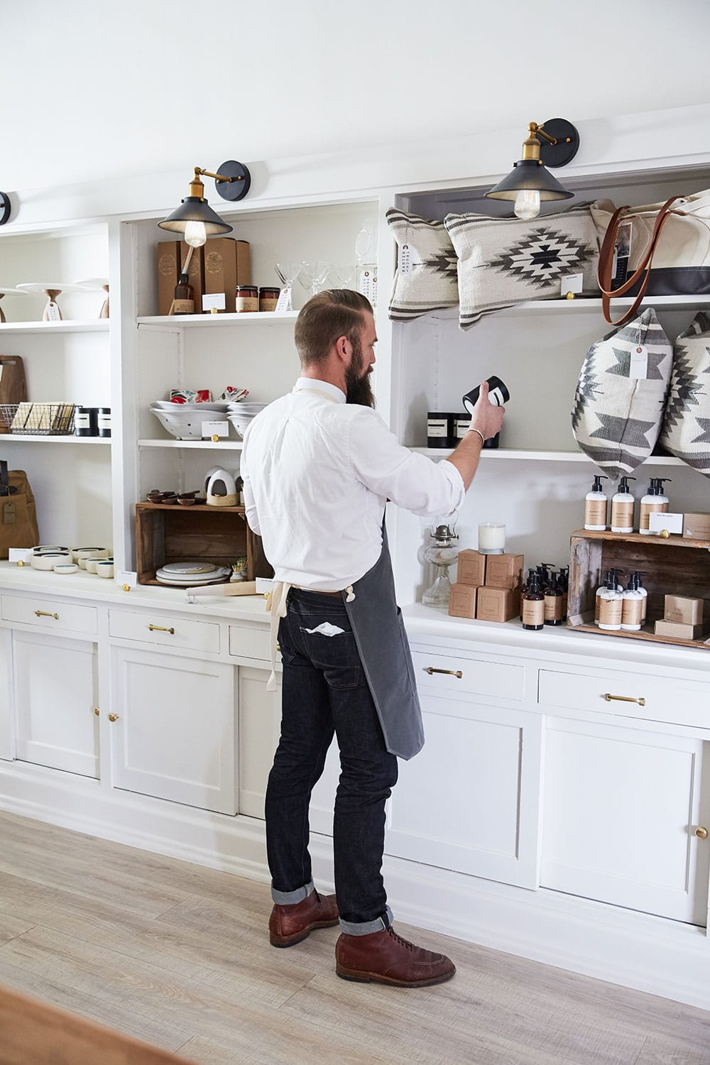 Hipster Millennial Small Business Owner In Artisan Retail Store