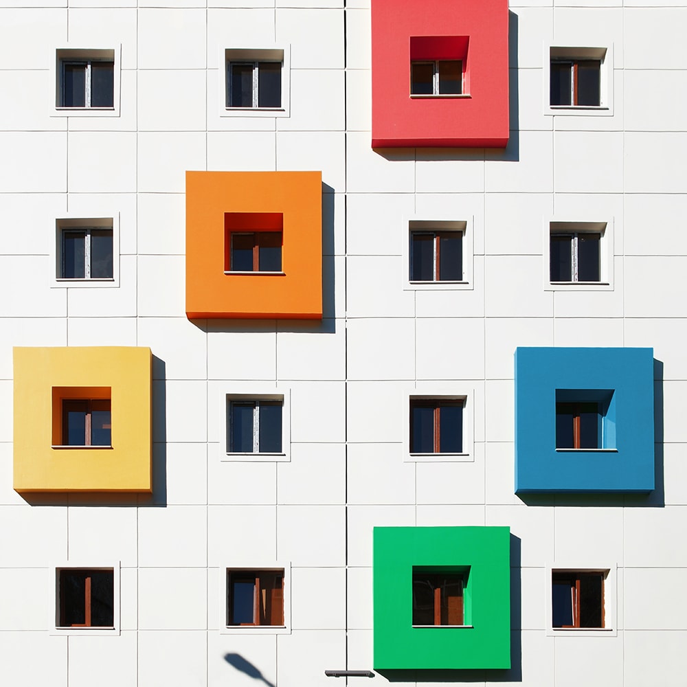 architecture colorful building