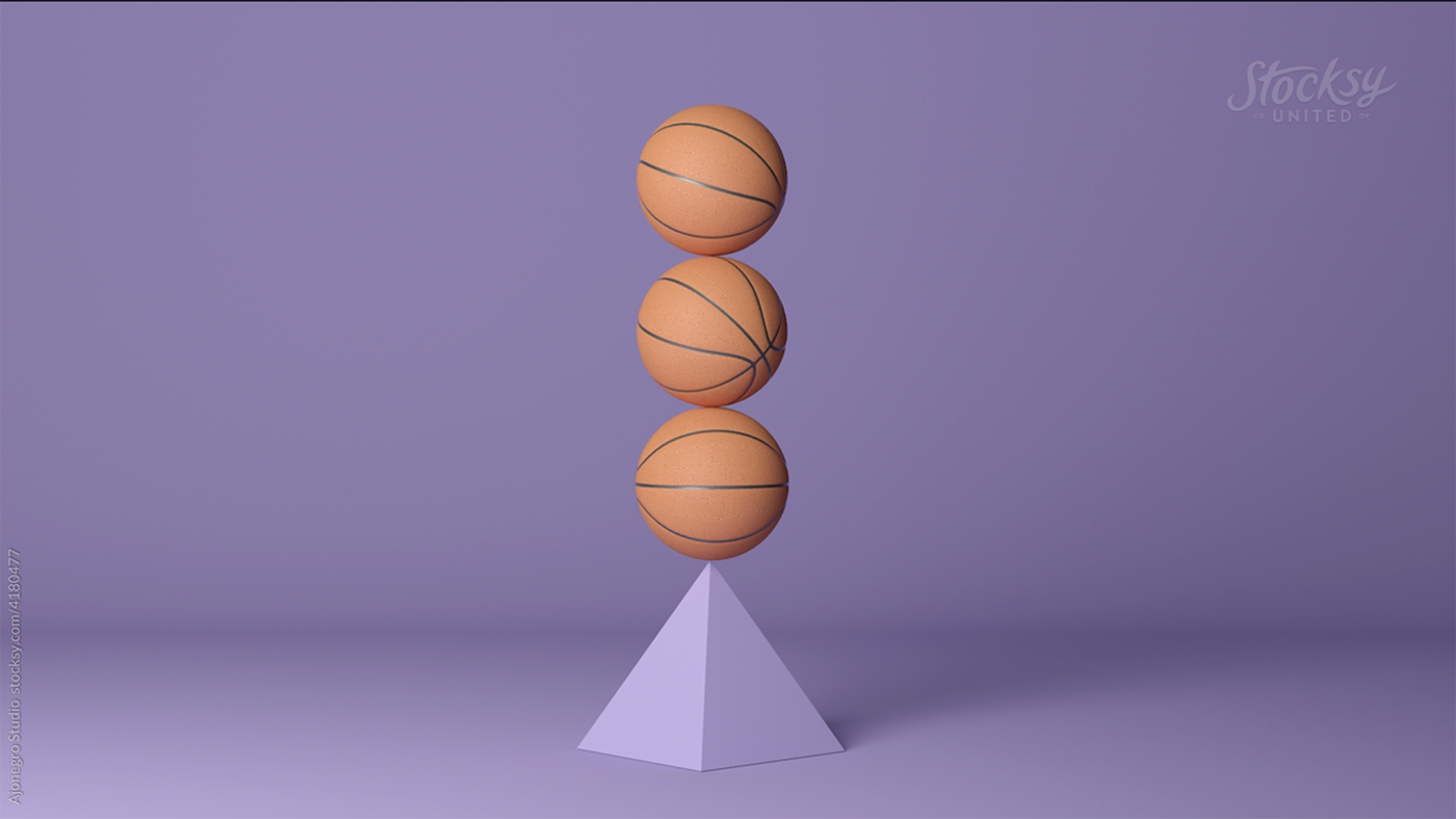 Basket Balance Pyramid juggling with three basket balls