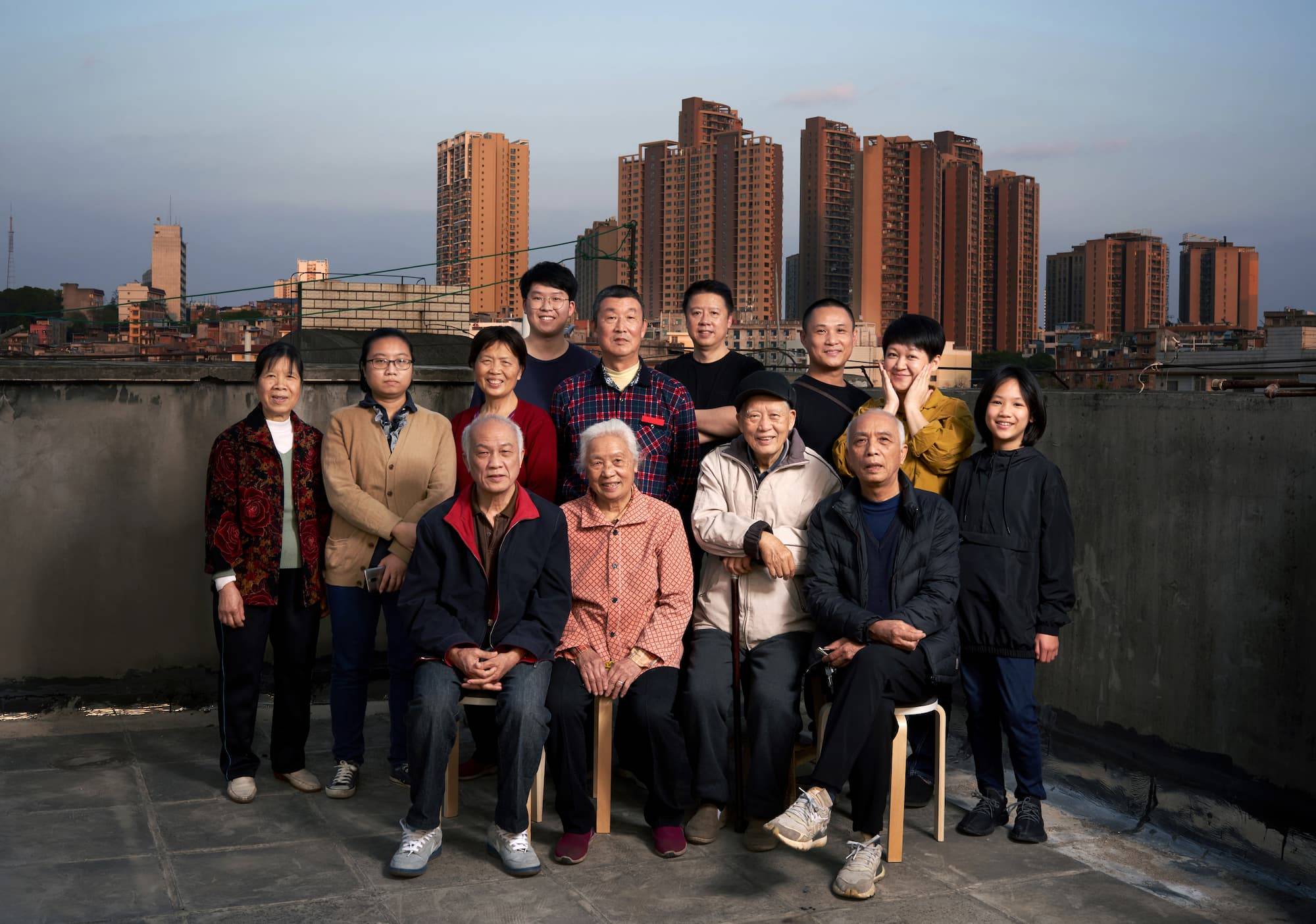 Group Photo Of An Asian Chinese Family