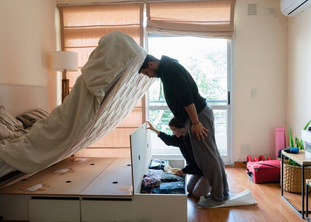 Couple Organizing Their Room