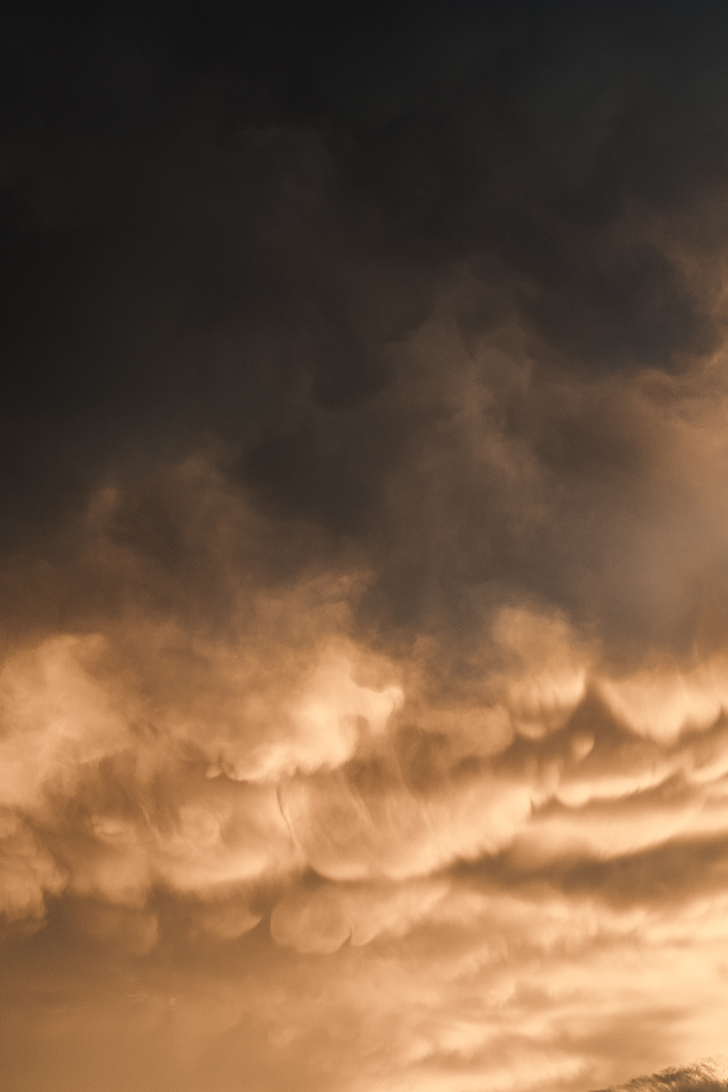 Sienna colored brown Storm clouds