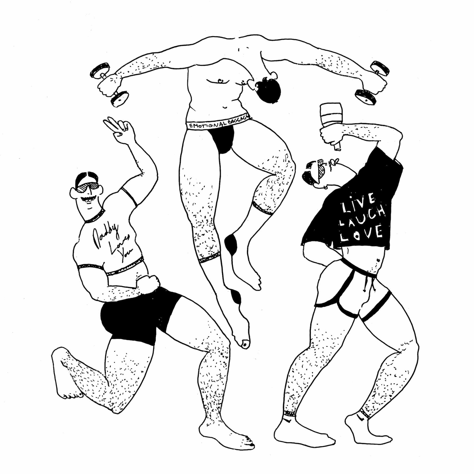 "This illustration features three lively characters and explores addictions in gay culture. With humor and insight, this work shed light on this topic, sparking conversations and fostering understanding. Visuals and playful storytelling engage audiences, inviting them to explore the complexities of identity and social dynamics.