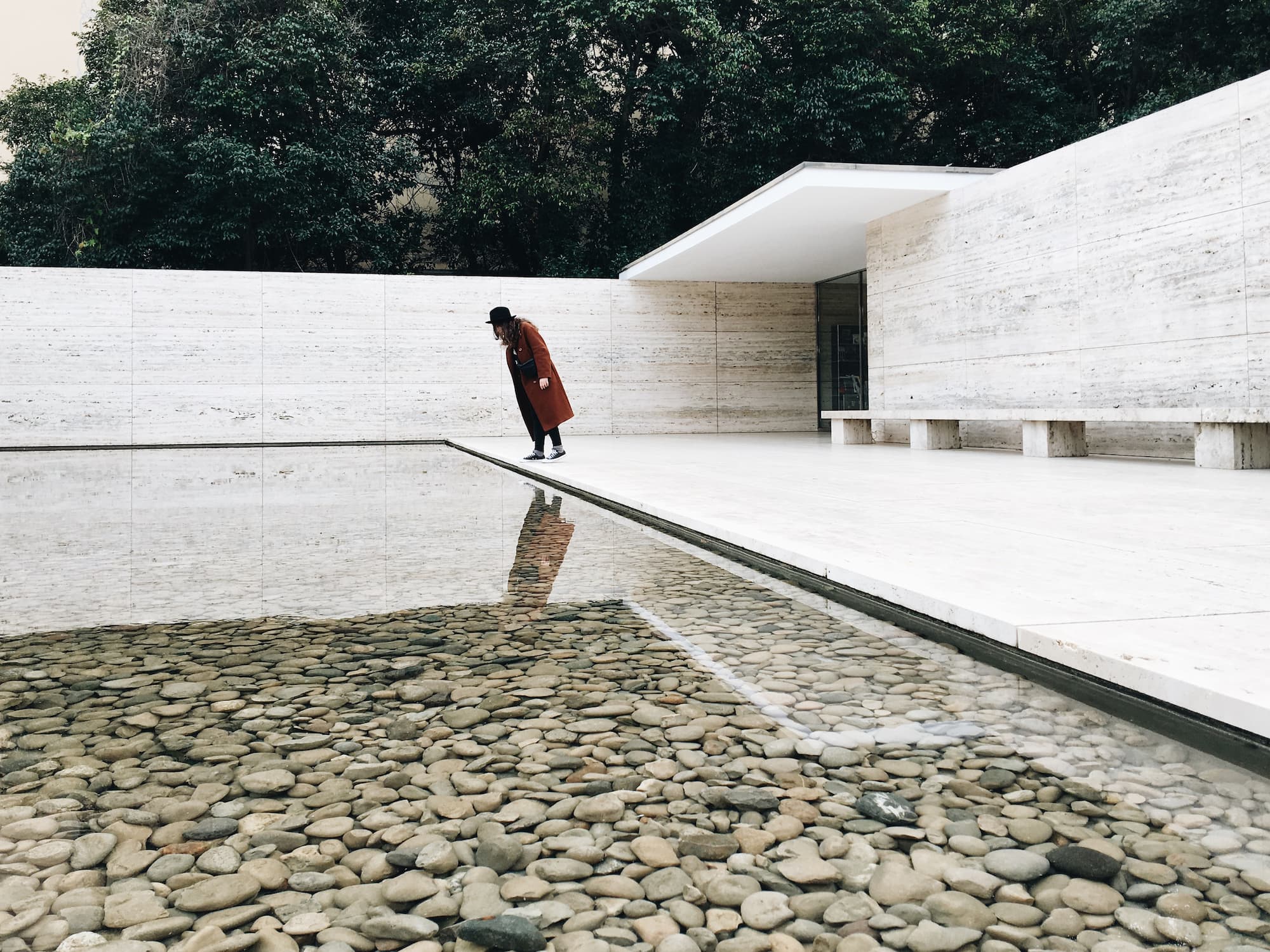 A lone figure and reflection